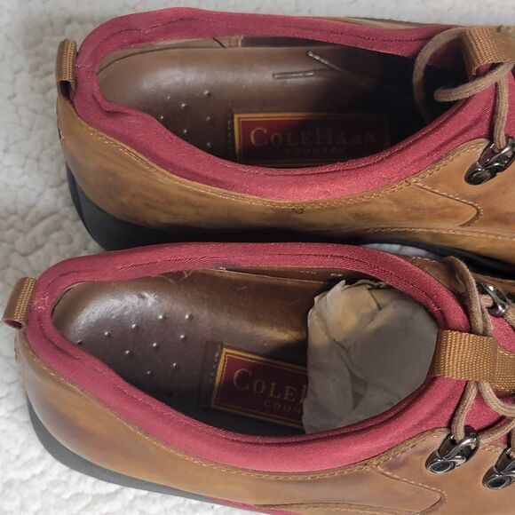 Cole Haan Shoes Men's Size 13M Country Moc Toe Oxford Tan Maroon C00970 - Picture 9 of 9